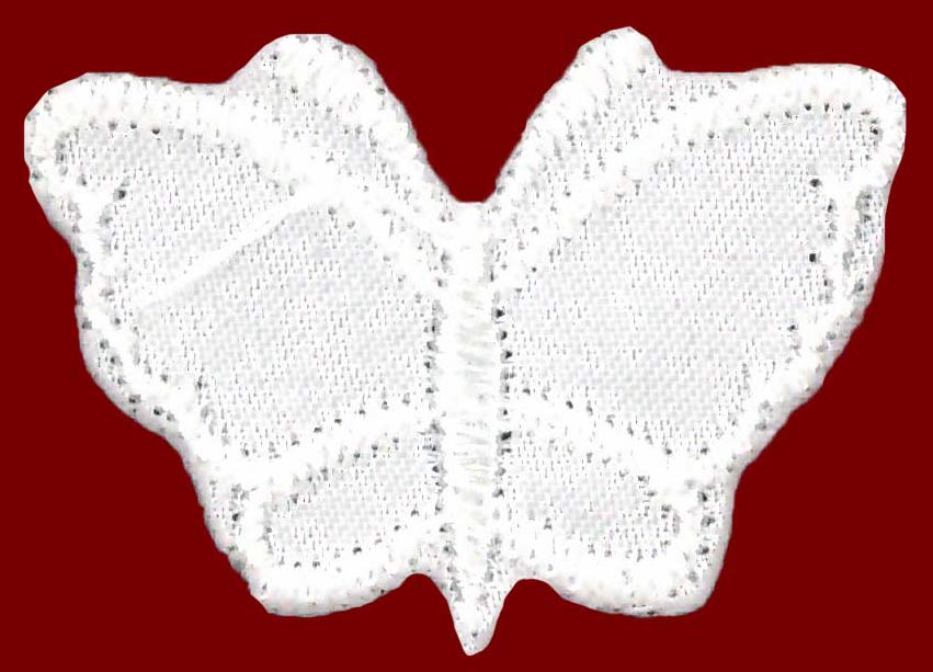 SMALL SATIN BUTTERFLY - WHITE